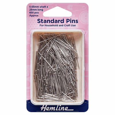 H670.60 Extra Value Standard Pins: Nickel - 28mm, 600pcs 